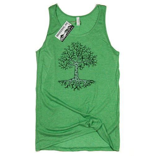 Mens Tree Tank Top, Mens Nature Tee, Graphic Tee