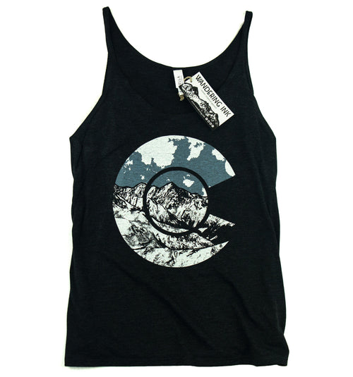 Colorado Slouchy Tank, Women's Shirts - Wandering Ink