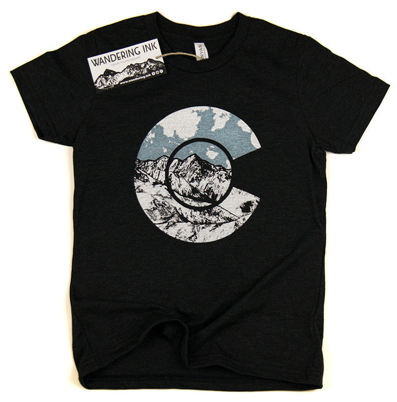 Youth Colorado Tee - Charcoal Black